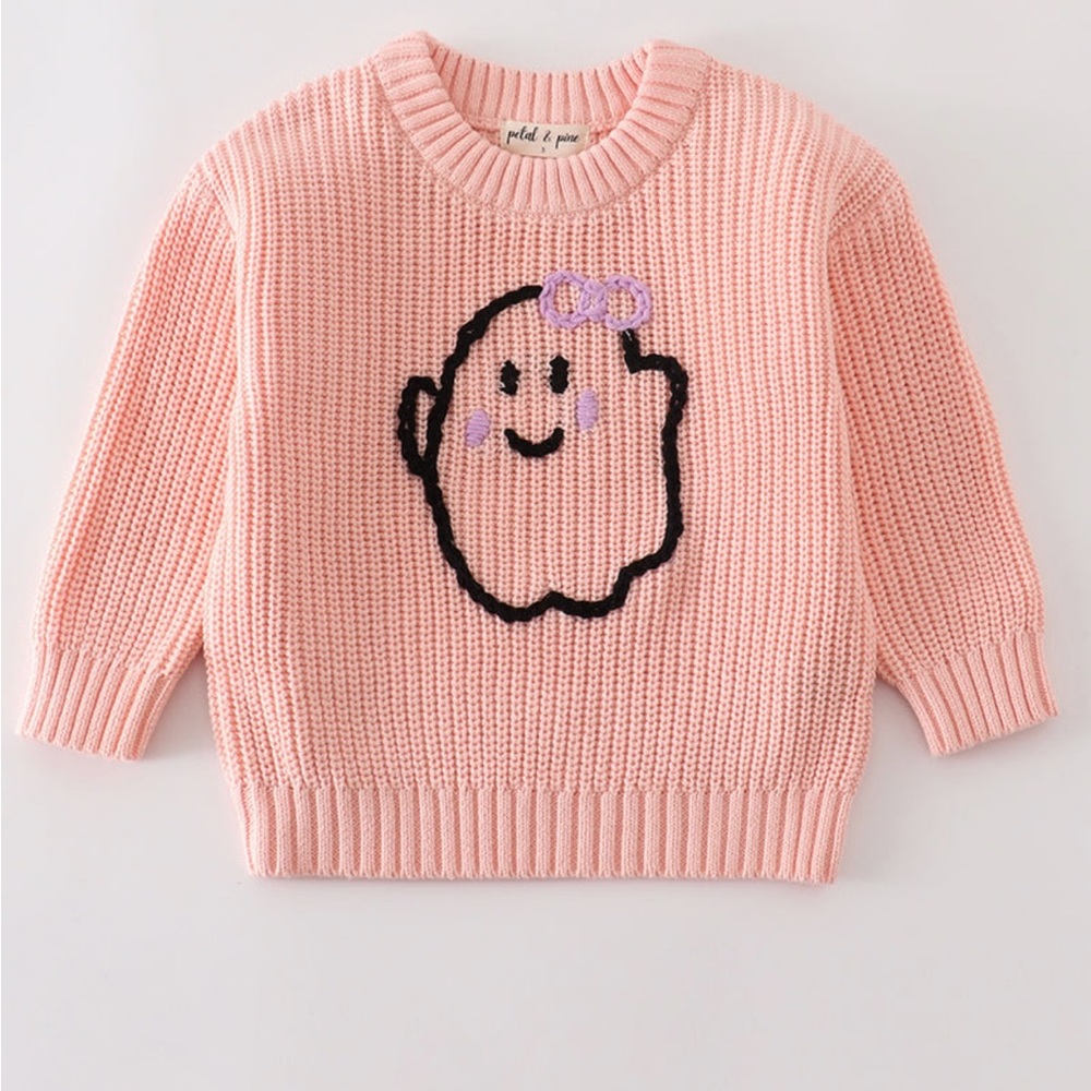 Pink Sweater with Cute Graphic